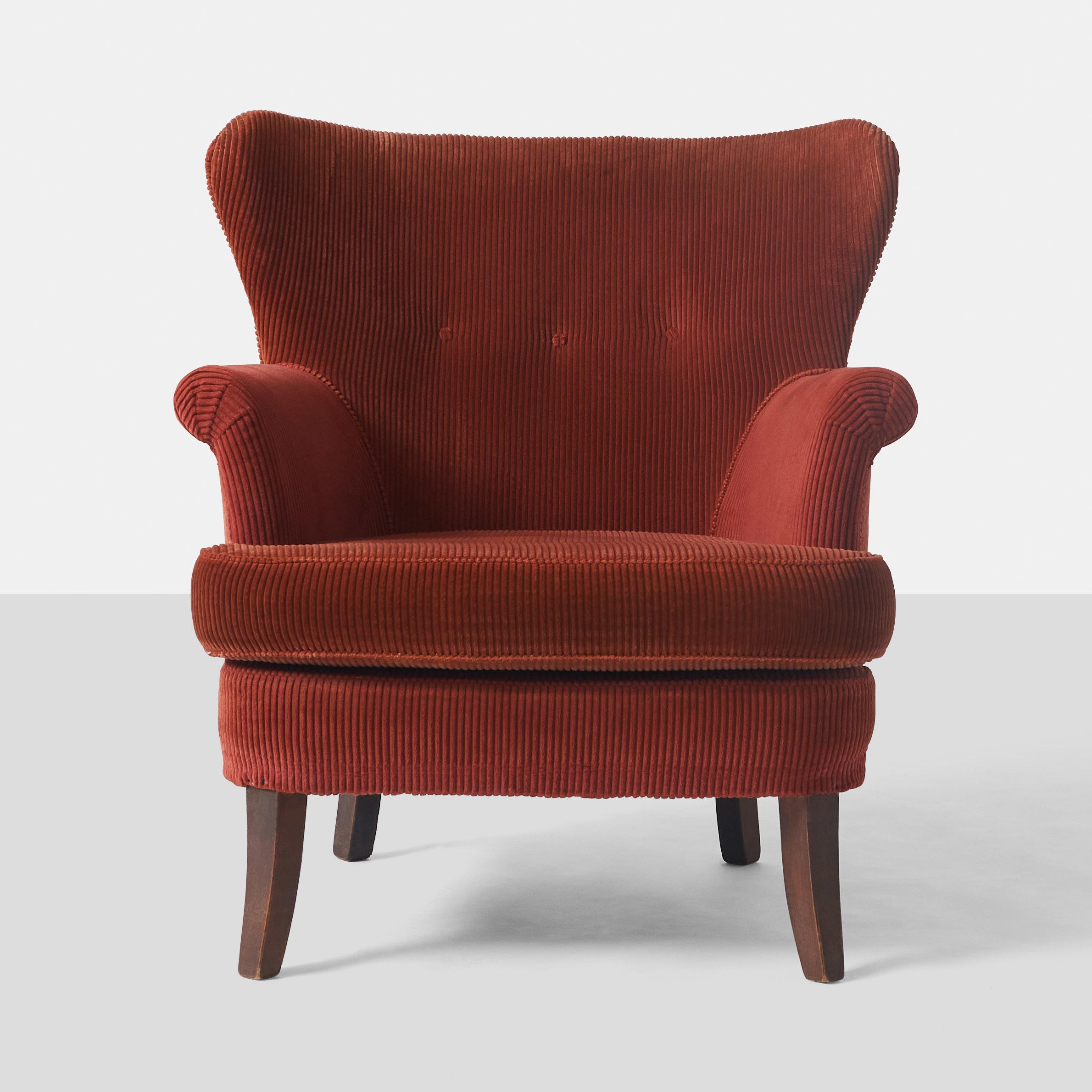 Dutch Wingback Chair by Theo Ruth For Sale