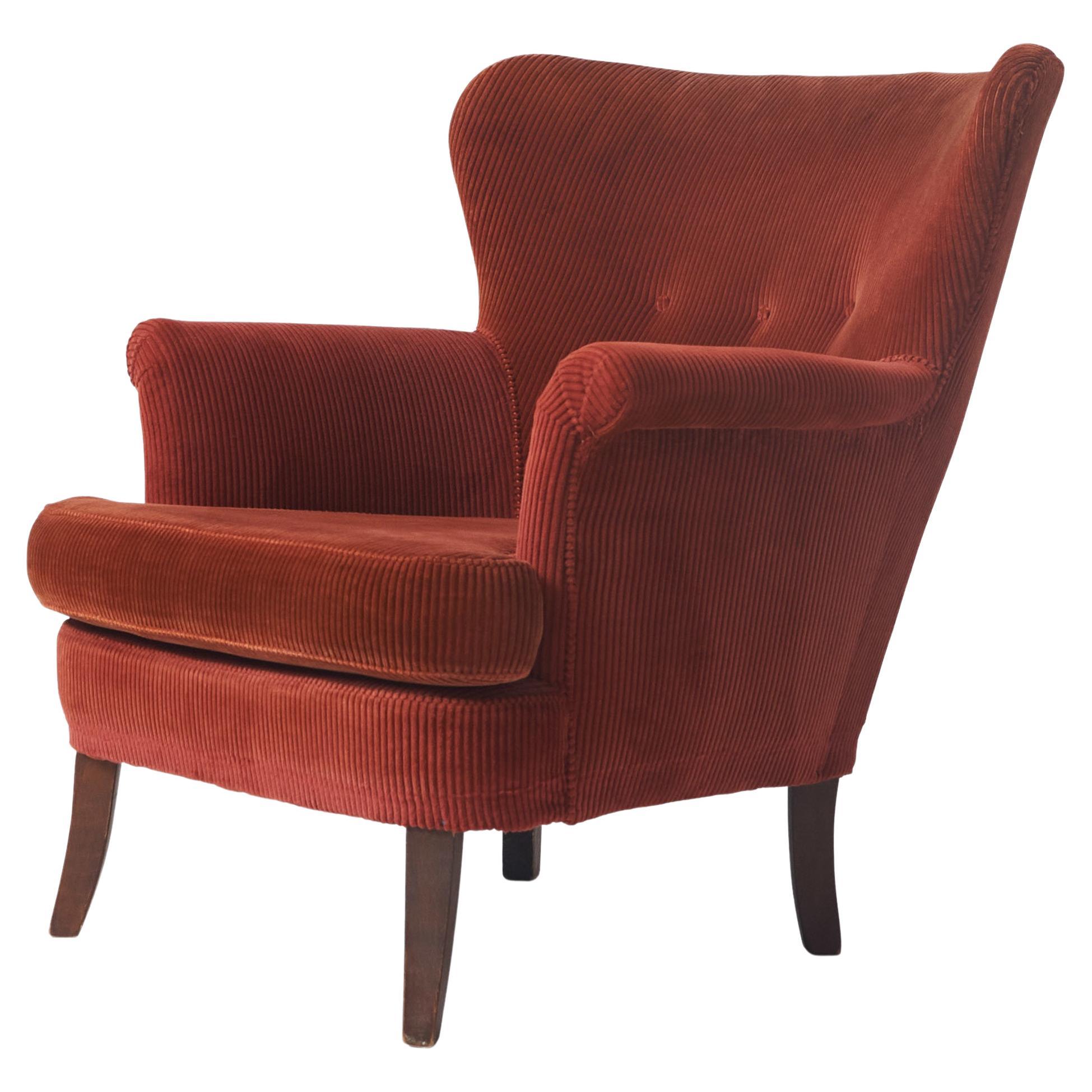 Wingback Chair by Theo Ruth For Sale