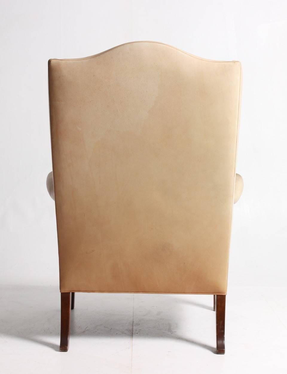 Wingback Chair in Leather 1