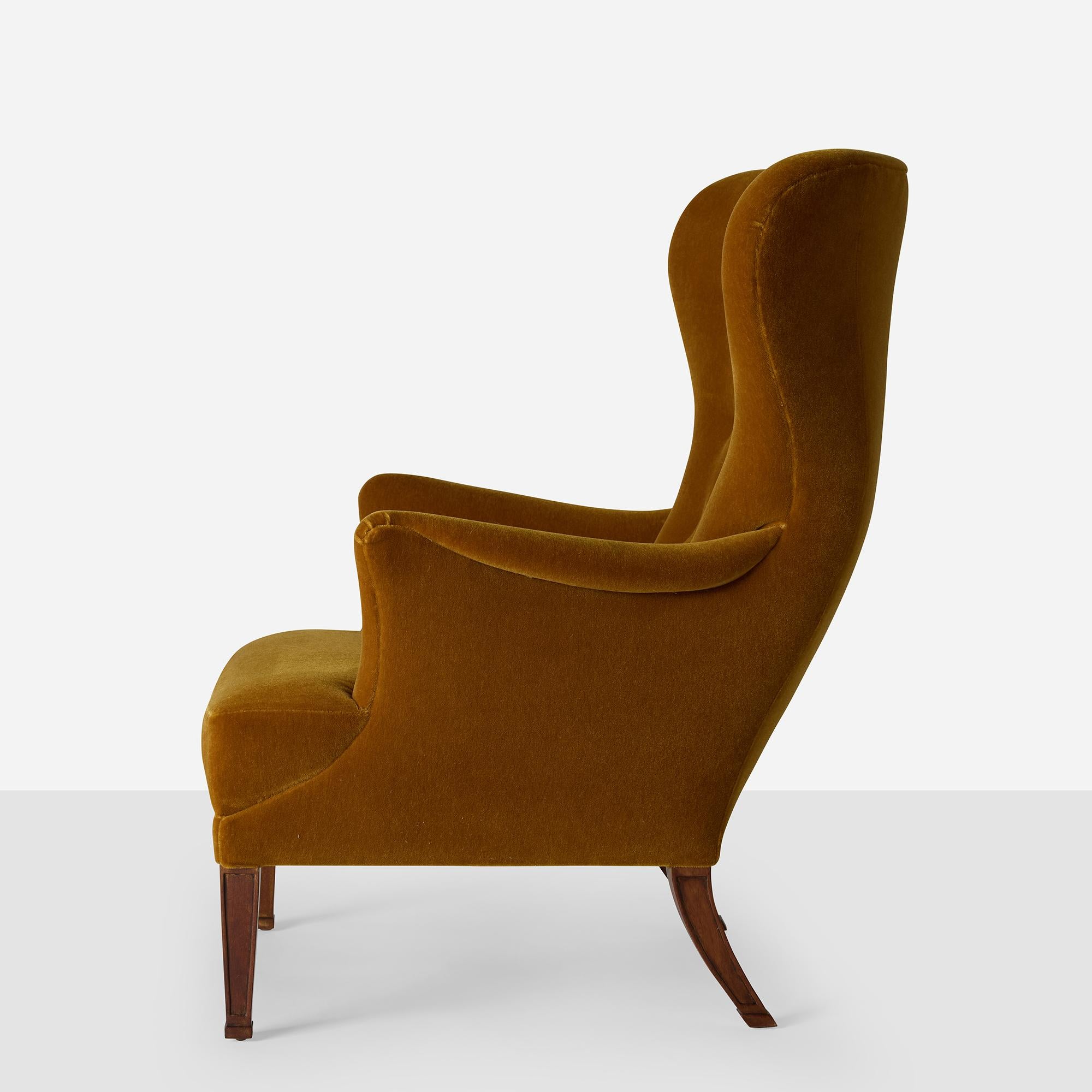 Chaise à dossier dans le style de Frits Henningsen Bon état - En vente à San Francisco, CA