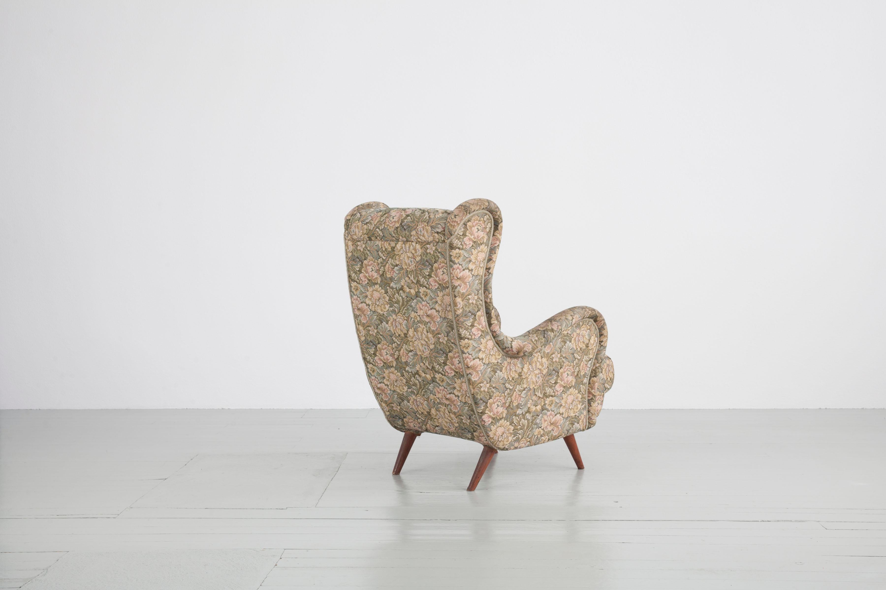 pattern wingback chair