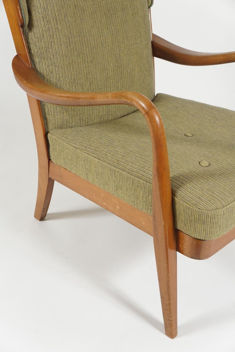 Wingback Chair and Ottoman For Sale at 1stdibs