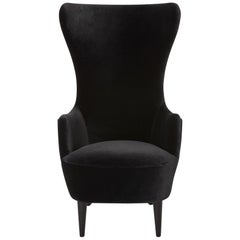 Wingback Chair with Black Legs by Tom Dixon