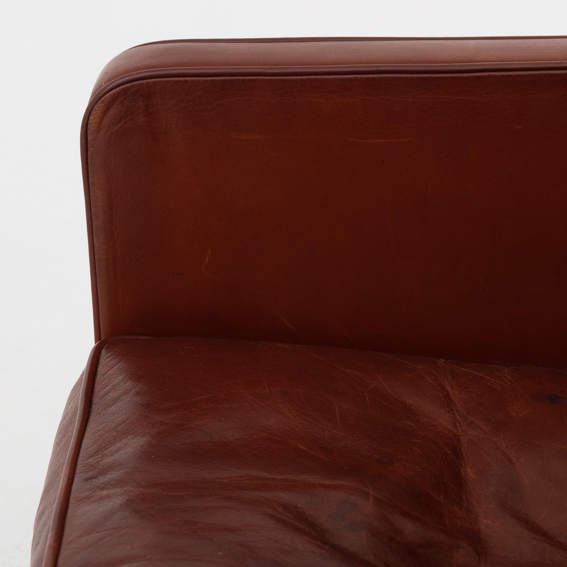 Wingback Chair with Stool by Børge Mogensen In Good Condition In Copenhagen, DK
