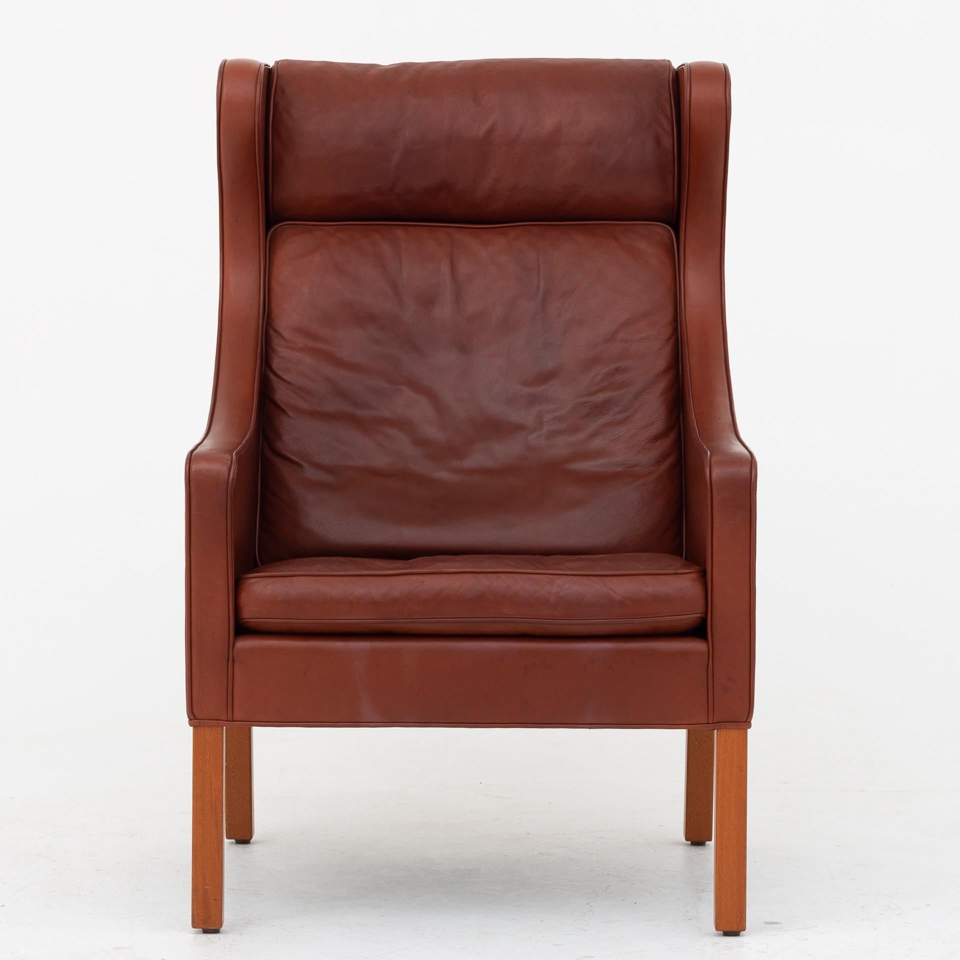Wingback Chair with Stool by Børge Mogensen 2