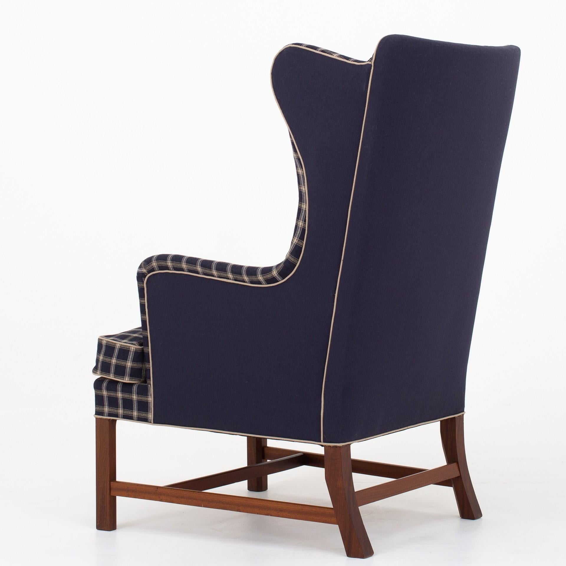wingback chair and stool