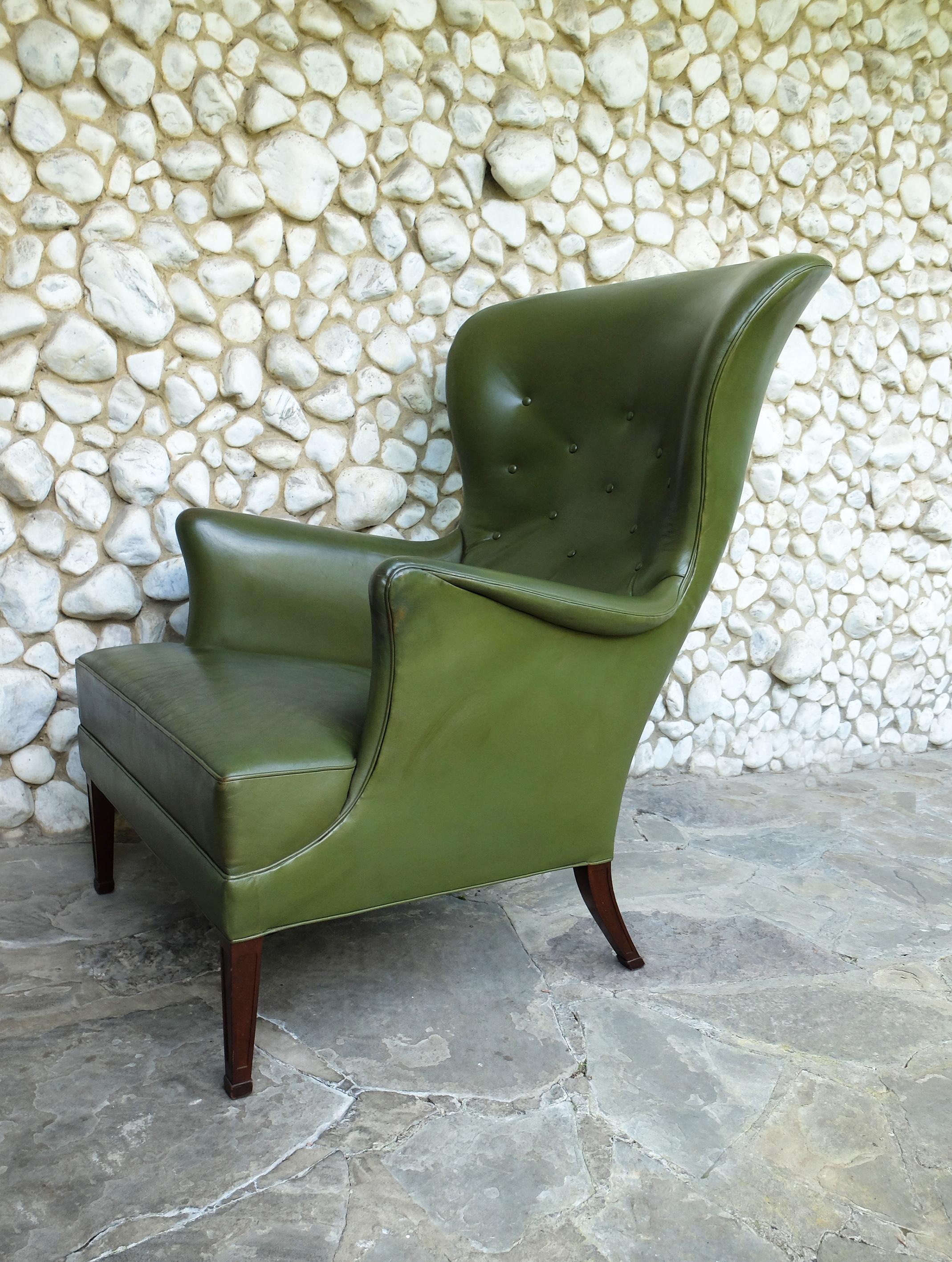 frits henningsen wingback chair
