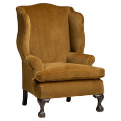 Wingback in Pierre Frey Velvet, England circa 1900