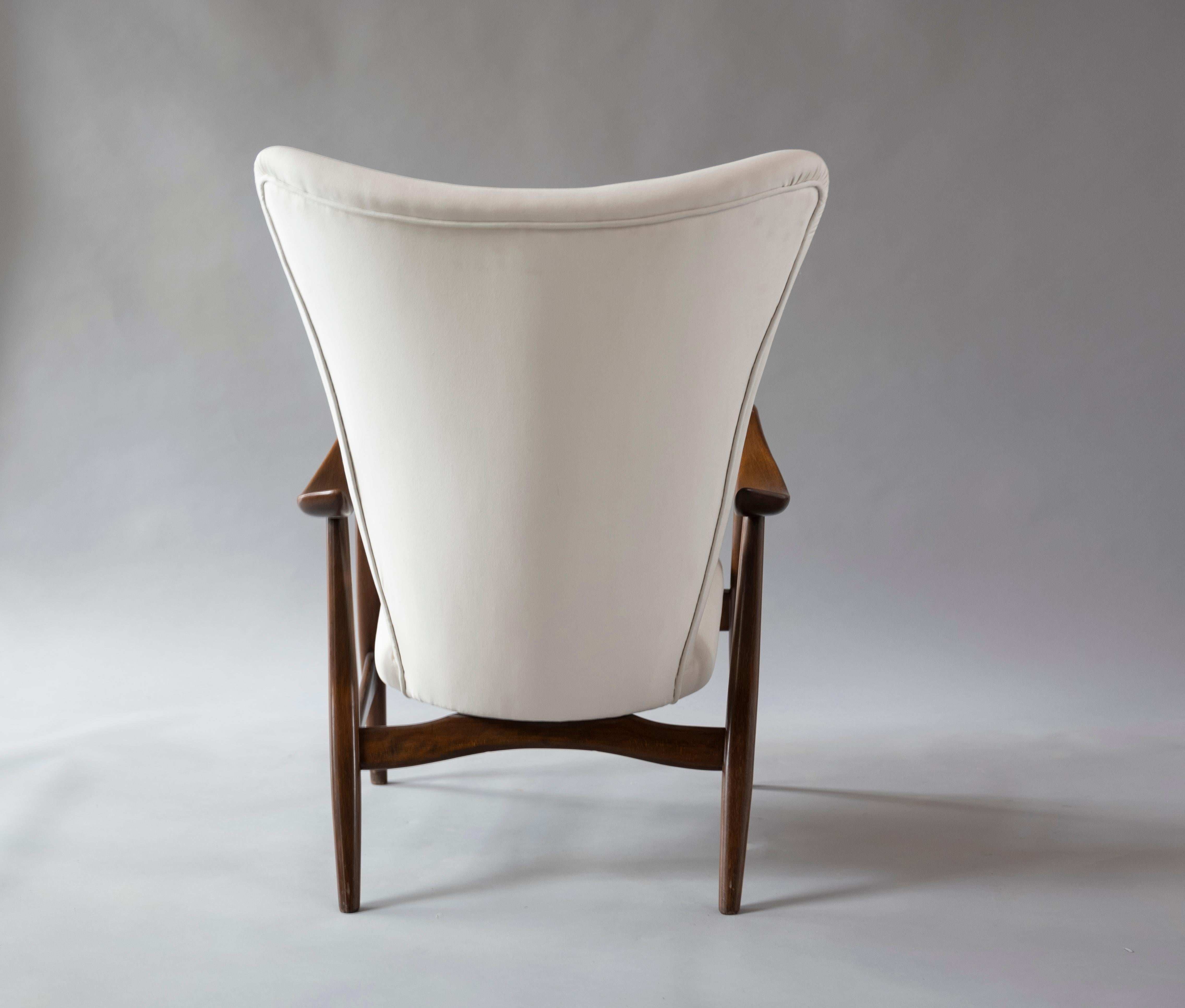 Mid-20th Century Wingback Lounge Chair by Schubell & Madsen, Denmark, 1950s