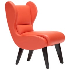 Wingback Lounge Chair in Leather+Maple from PortHouse, Jordan Mozer, USA 2003