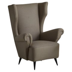 Wingback Lounge Chair in the Style of Paolo Buffa, Italy 1960s