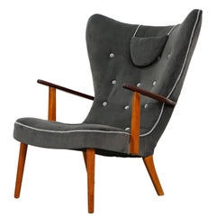 Wingback Lounge Chair Pragh by Ib Madsen & Acton Schubell, Denmark, 1950s