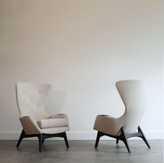 Sedie da salotto Wingback di Adrian Pearsall, C.C. anni '50