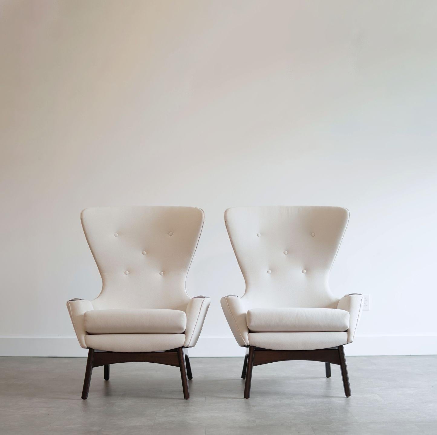 Sedie da salotto Wingback di Adrian Pearsall, C.C. anni '50 In condizioni ottime in vendita a Westport, CT