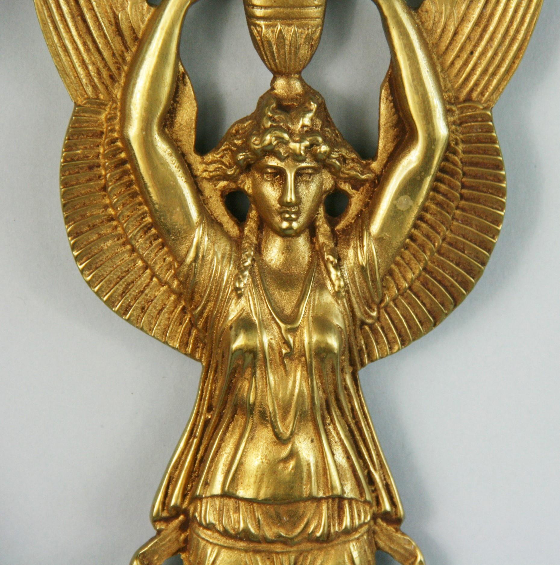 Ángel Alado Apliques de Dos Luces Apliques de Pared Años 20 Pareja en venta 6