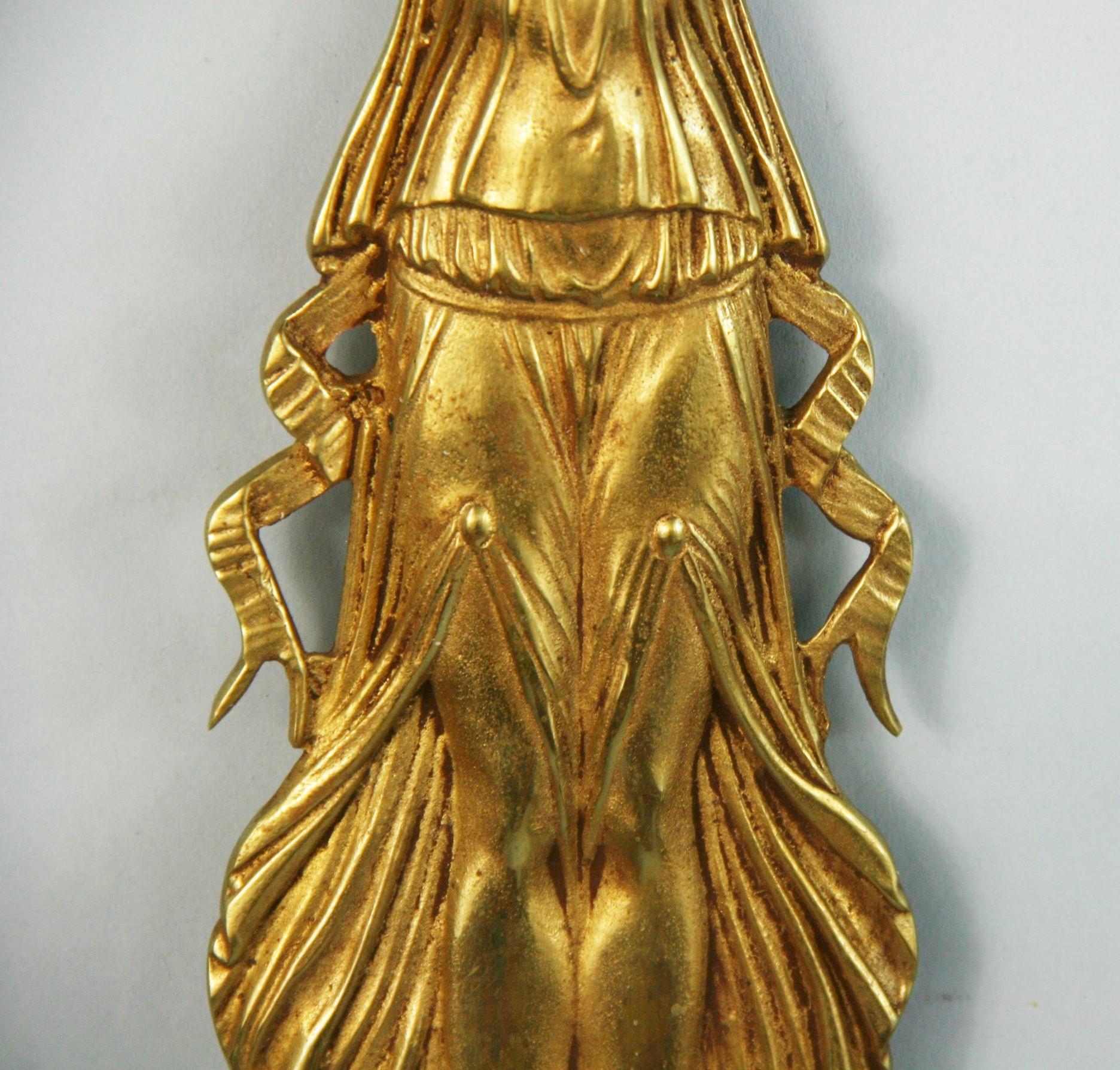 Ángel Alado Apliques de Dos Luces Apliques de Pared Años 20 Pareja en venta 7