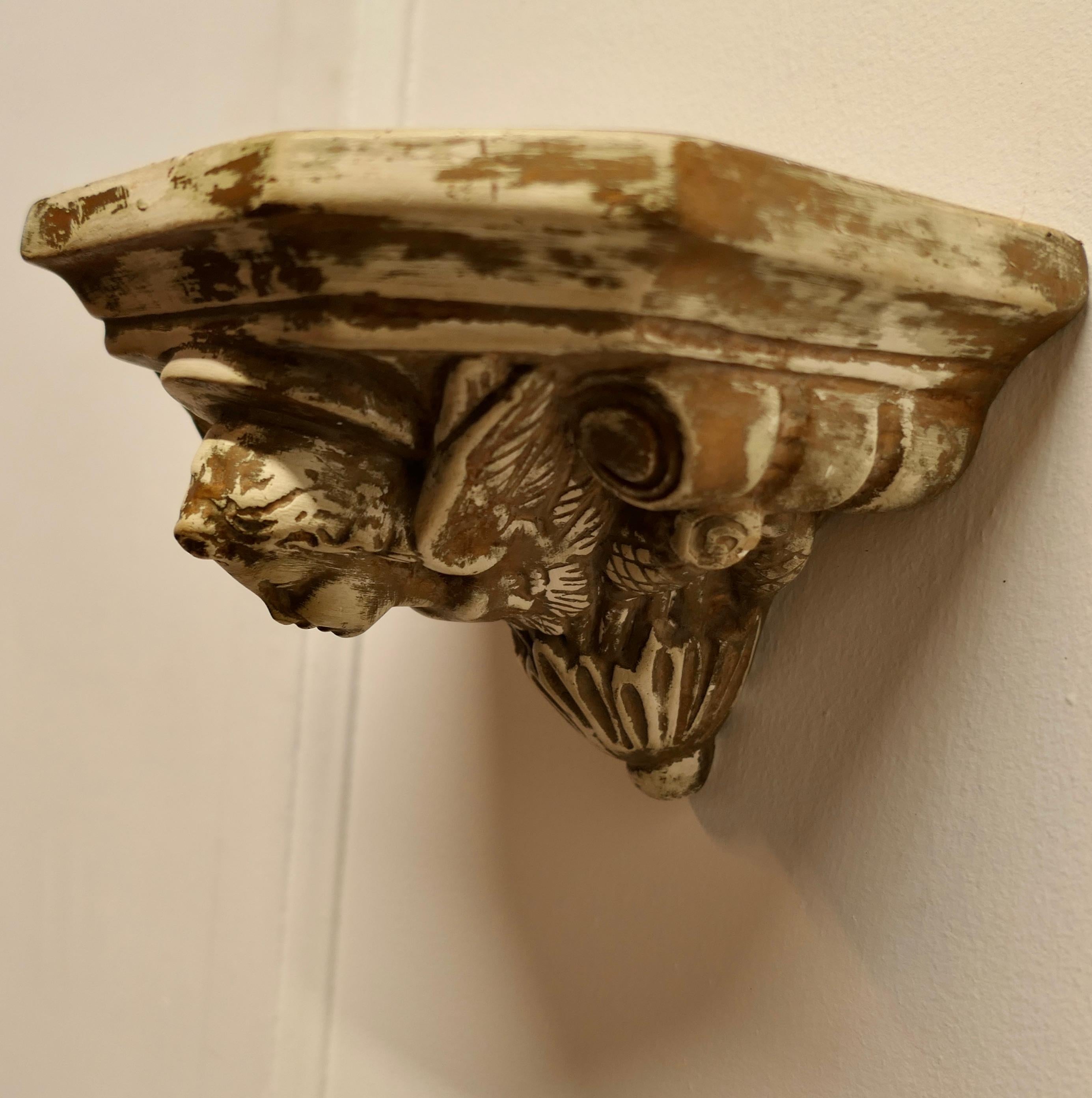 Winged Angel, Weathered Wall Bracket    For Sale 1