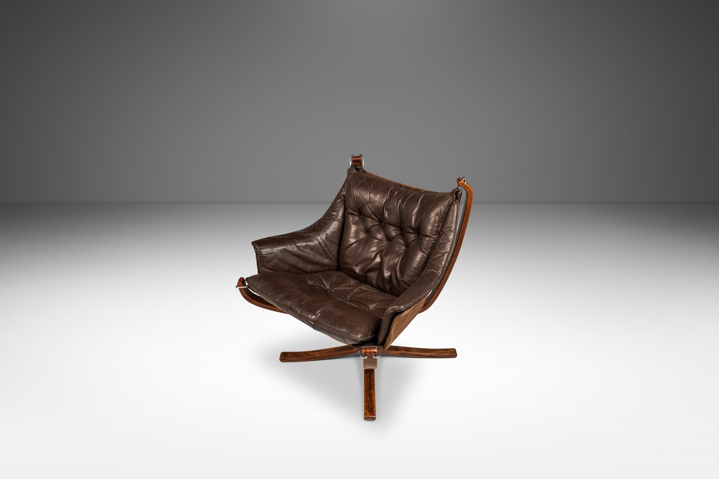 Silla Halcón Alado de Sigurd Ressel para Vatne Møbler, c. 1970, Noruega en Bueno estado para la venta en Deland, FL