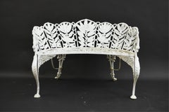 Coalbrookdale-Style Laurel Leaf & Winged Griffen Garden Bench and Chairs