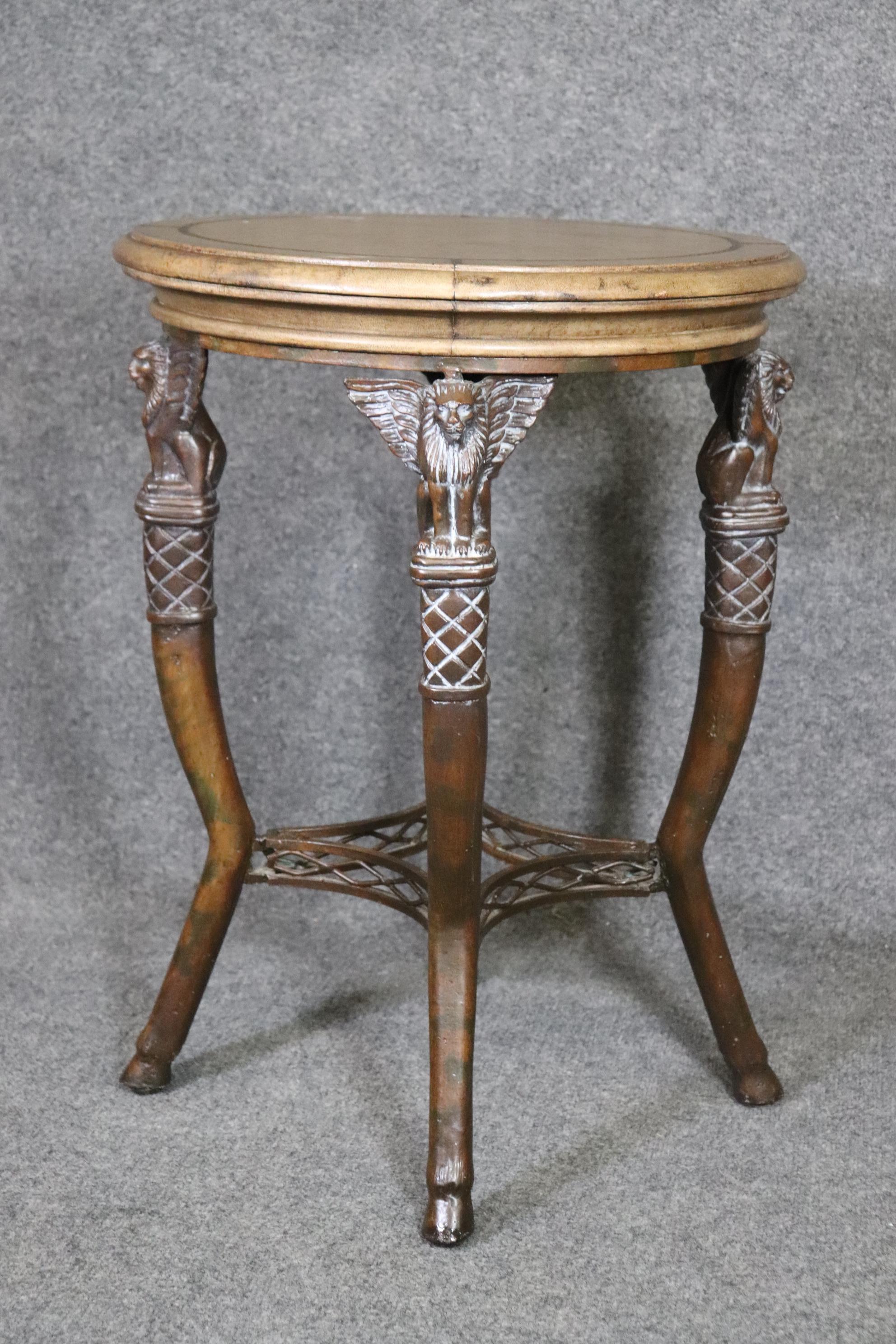 Victorian Winged Griffin Side Table by Maitland Smith