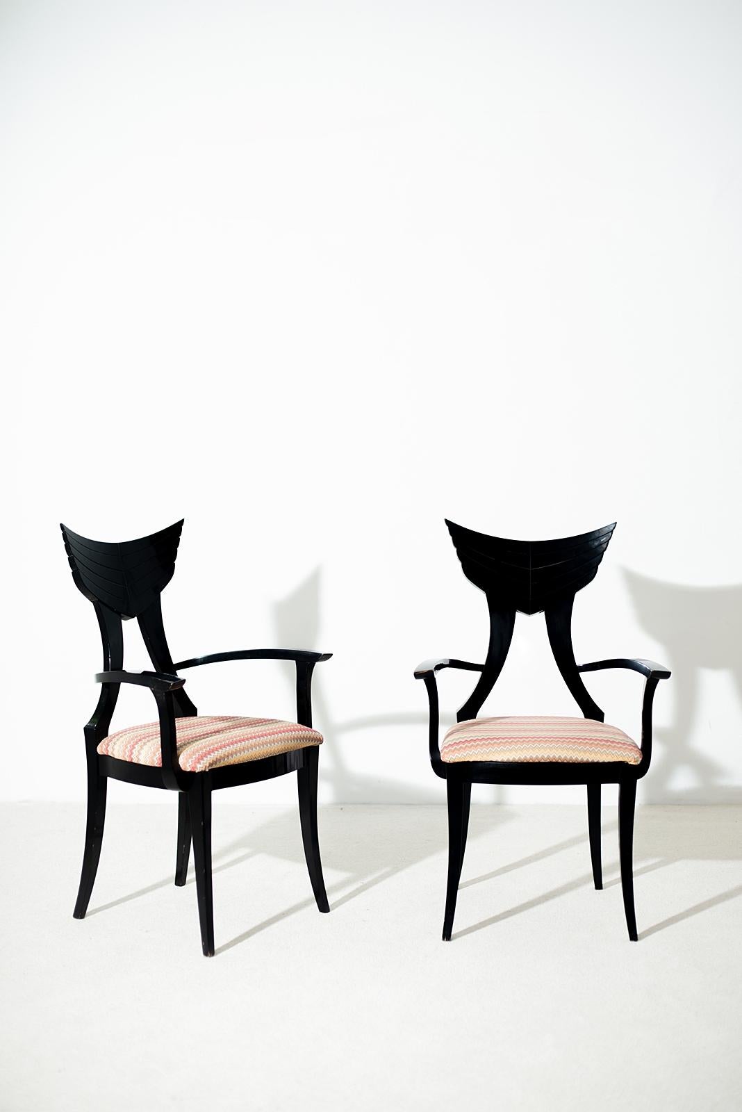 Winged Italian Armchair by Pietro Constantini 1980s In Good Condition For Sale In Debrecen, HU