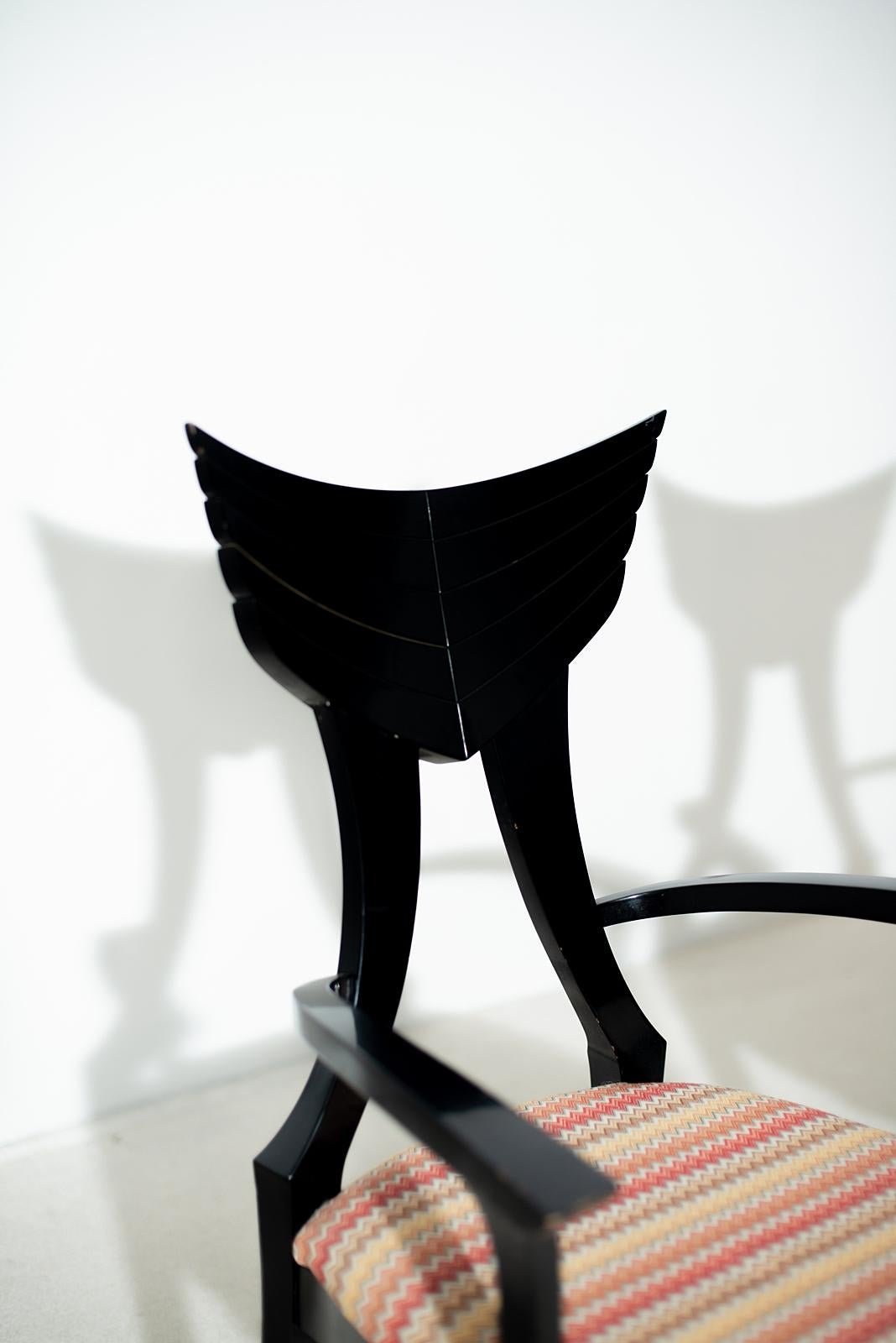 Winged Italian Armchair by Pietro Constantini 1980s For Sale 1