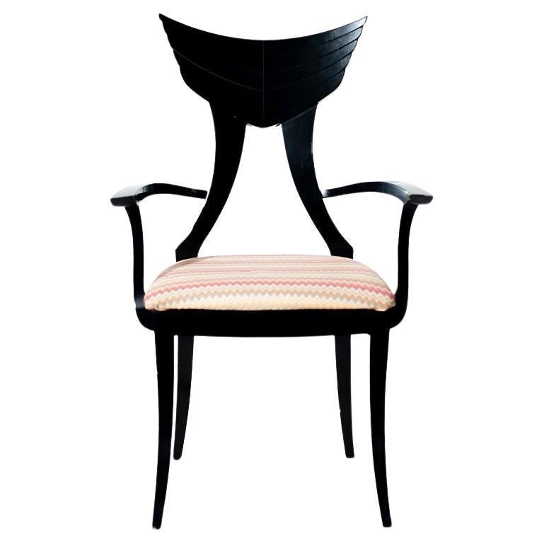 Winged Italian Armchair by Pietro Constantini 1980s For Sale