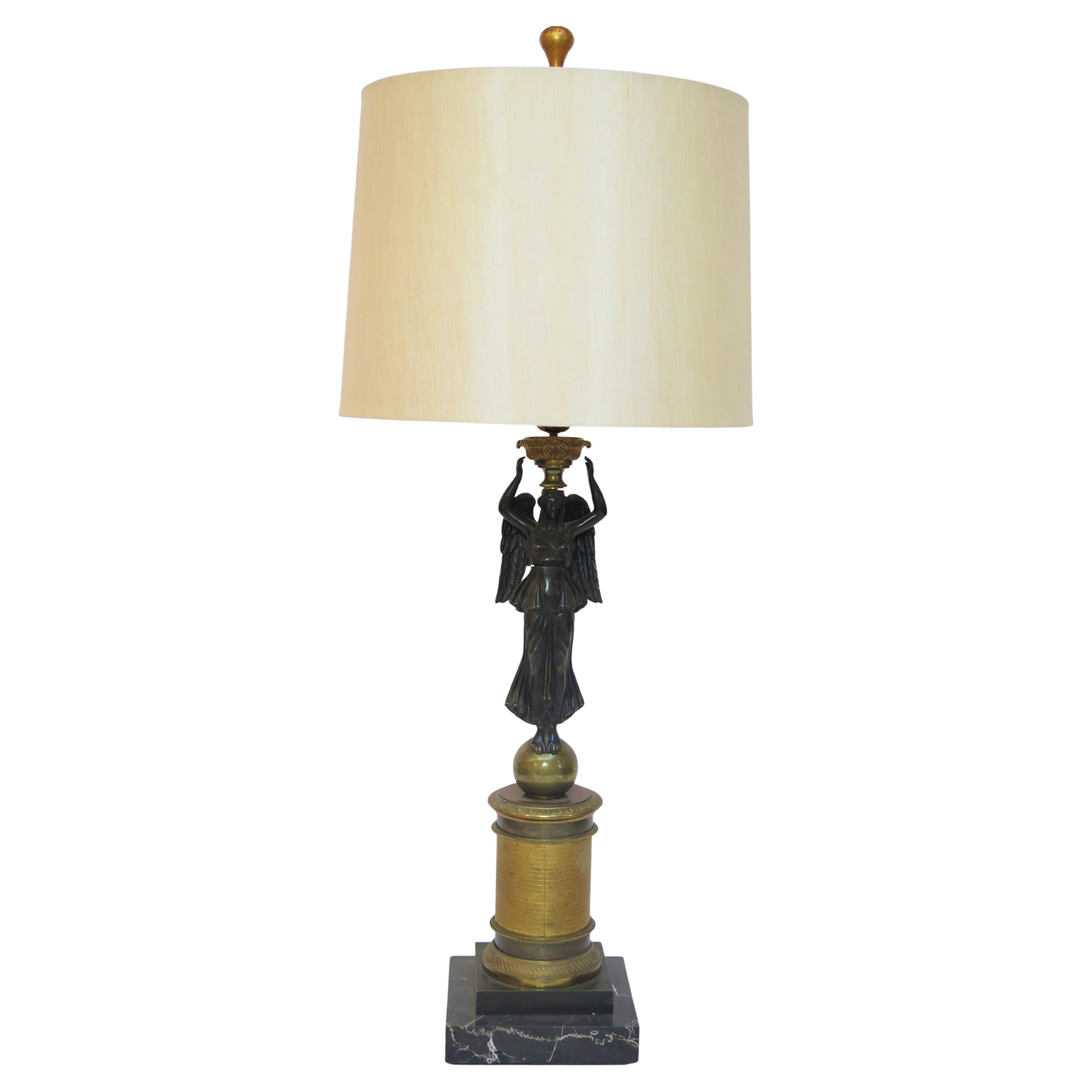 Winged Victory Empire Figural Lamp