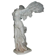 Winged Victory Small Marble Bust, 20th Century