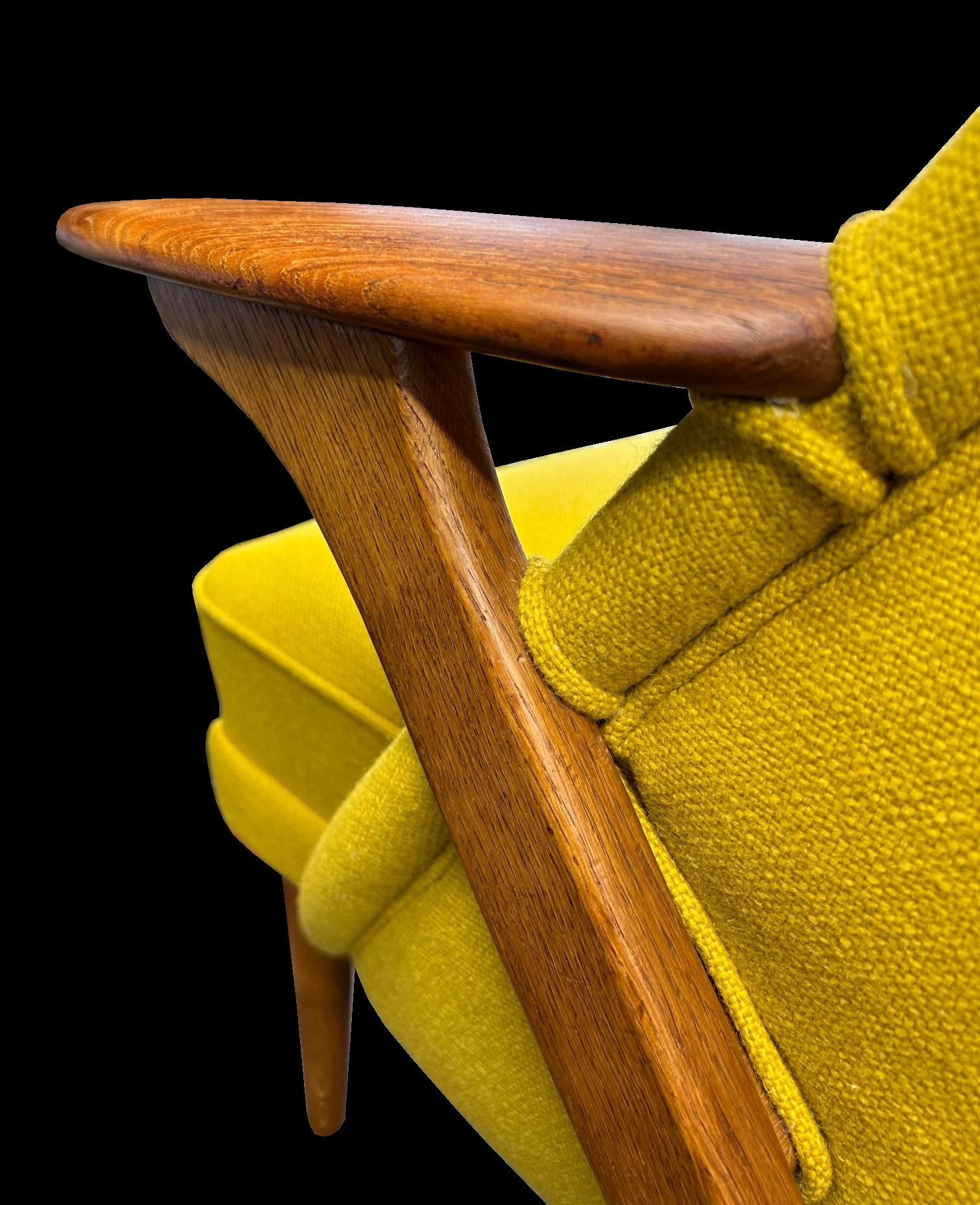 Wool 'Wingman' Armchair by Arne Hovmand Olsen For Sale