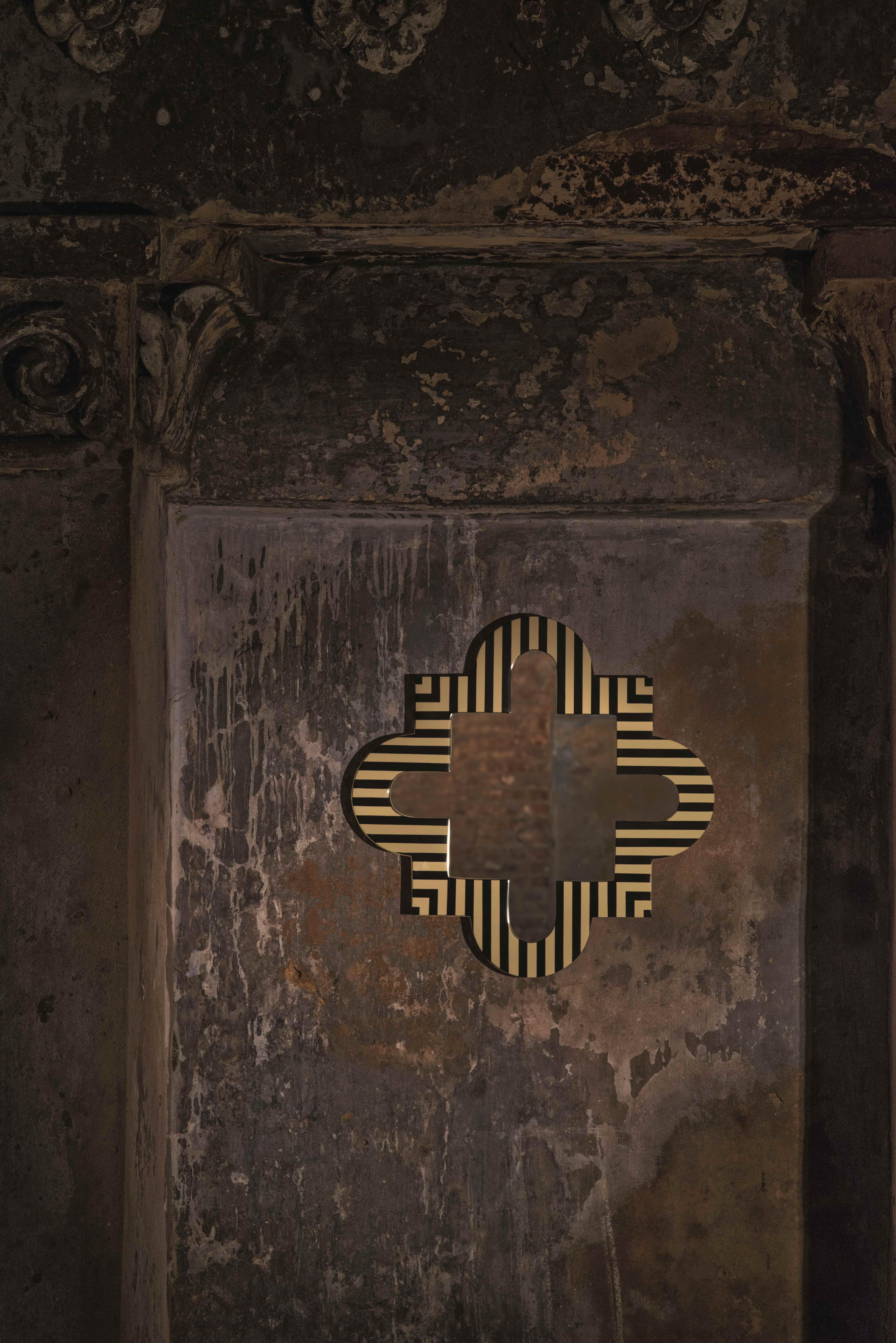 Wings Wall Console Mirror by Matteo Cibic is an interesting shaped, striped mirror.

India's handicrafts are as multifarious as its cultures, and as rich as its history. The art of bone and Horn inlay is omnipresent here. Artisans from the Northern