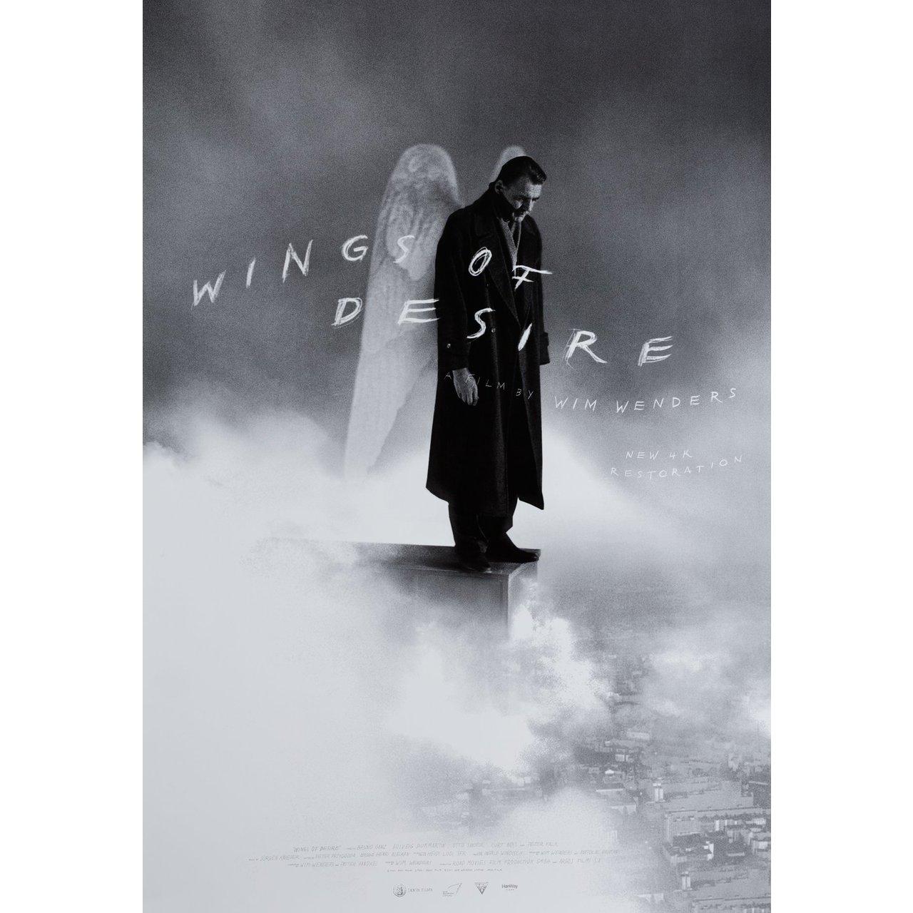 Original 2018 re-release U.S. one sheet poster for the 1987 film Wings of Desire (Der Himmel uber Berlin) directed by Wim Wenders with Bruno Ganz / Solveig Dommartin / Otto Sander / Curt Bois. Very Good-Fine condition, rolled. Please note: the size