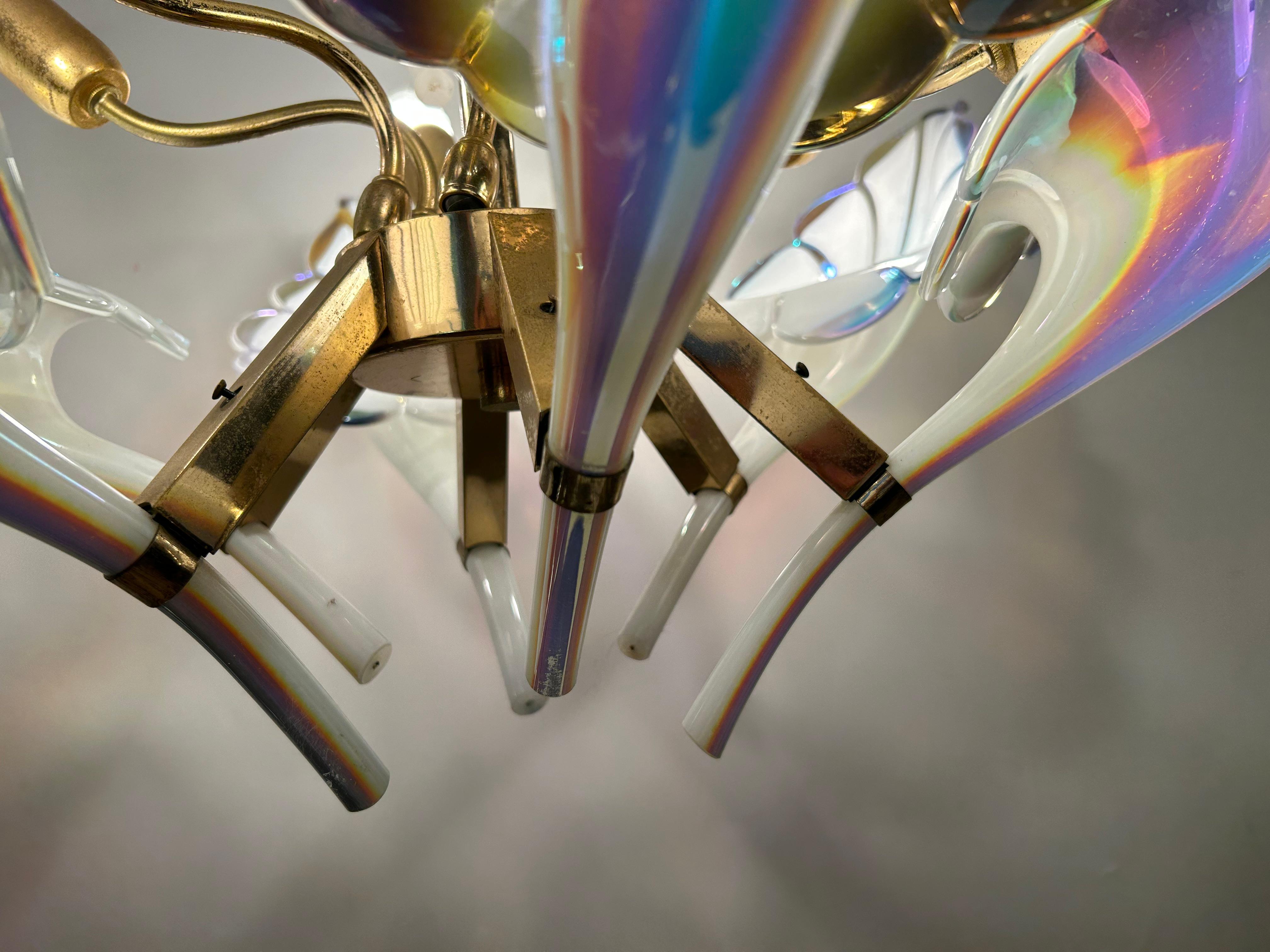 Wings of Freedom, Majestic Murano Chandelier, 1980's im Angebot 3