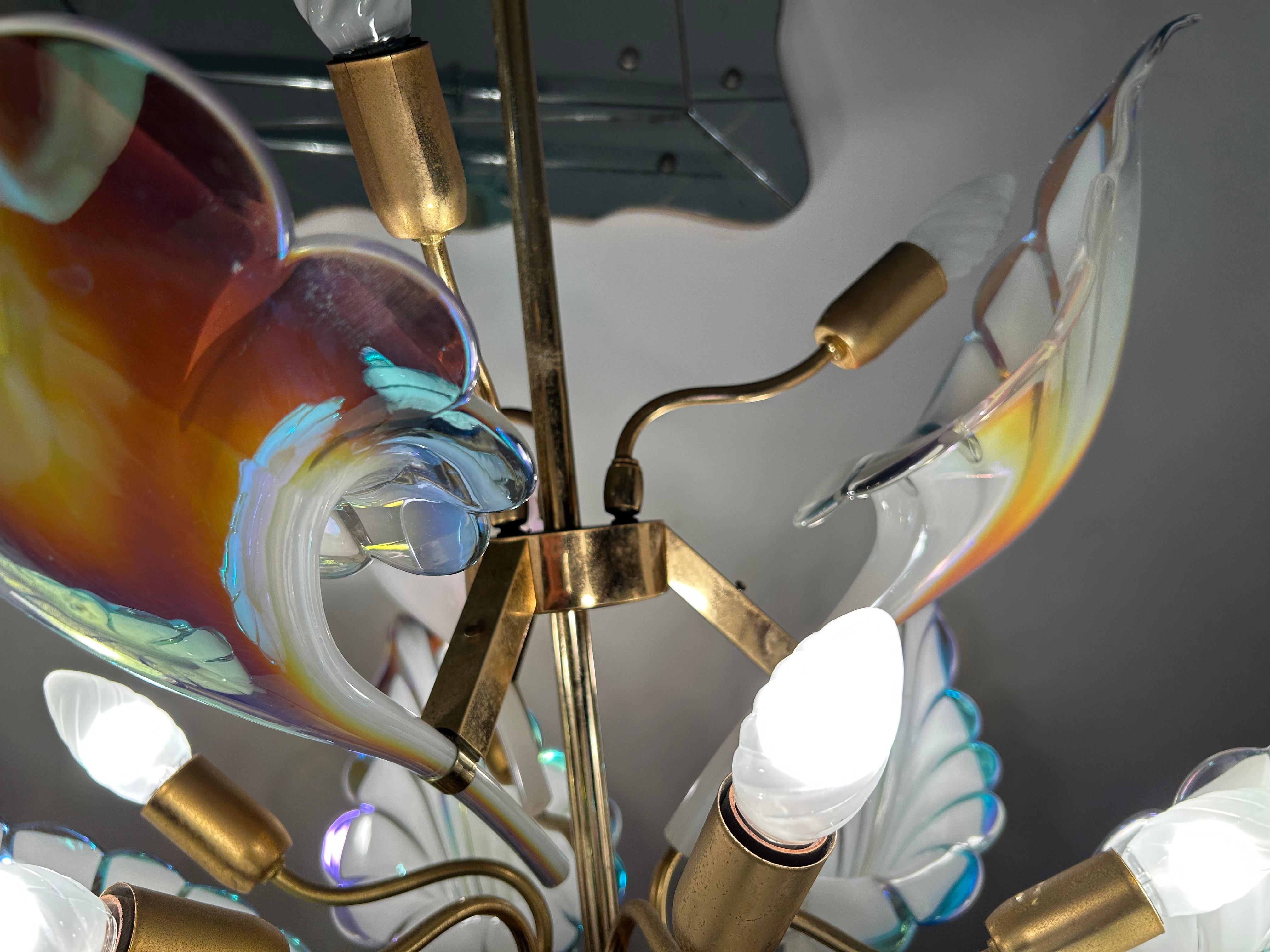 Wings of Freedom, Majestic Murano Chandelier, 1980's im Angebot 4