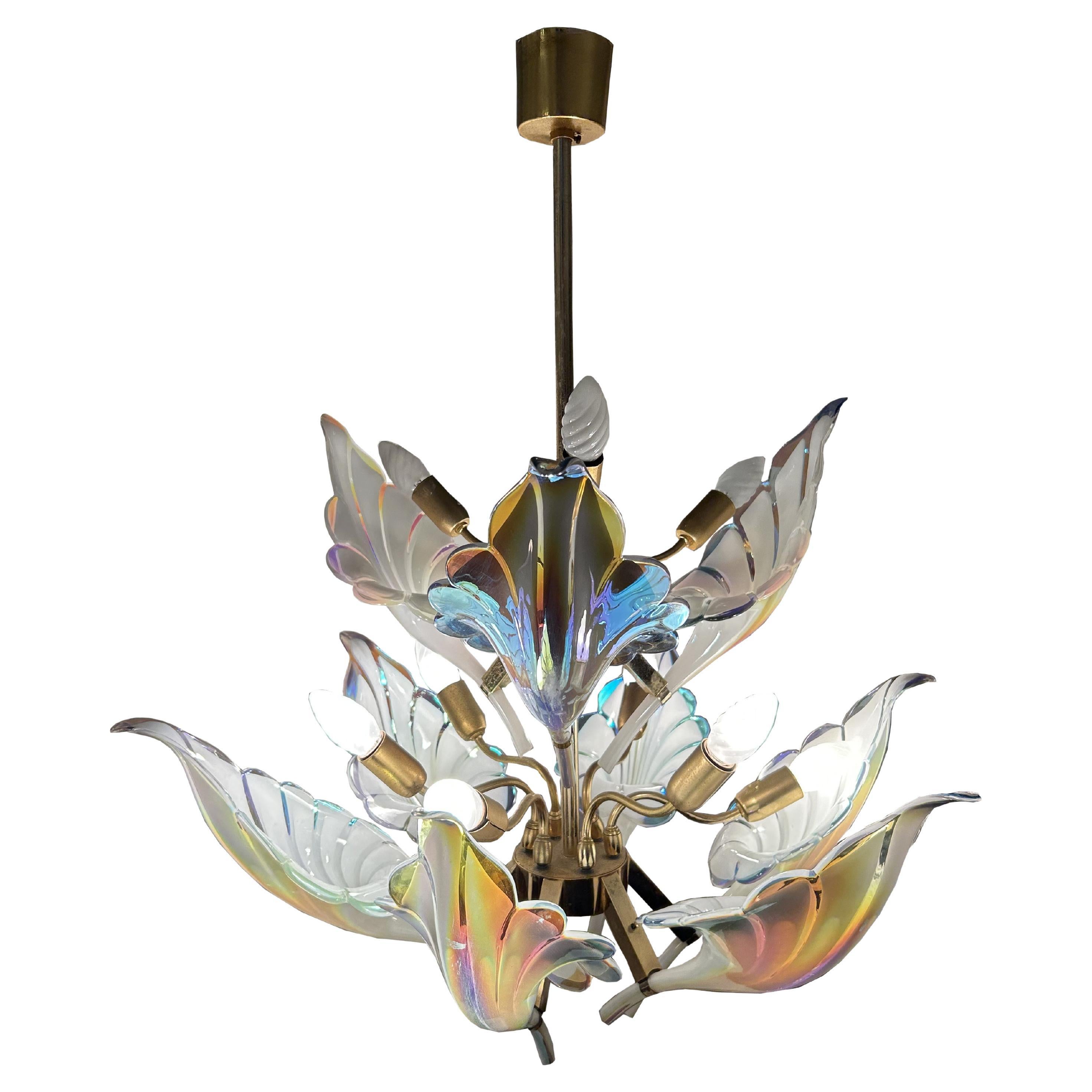 Wings of Freedom, Majestic Murano Chandelier, 1980's im Angebot