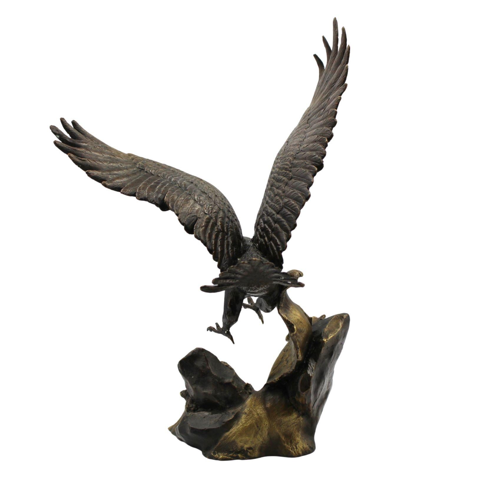 Sculpture d'aigle en bronze 