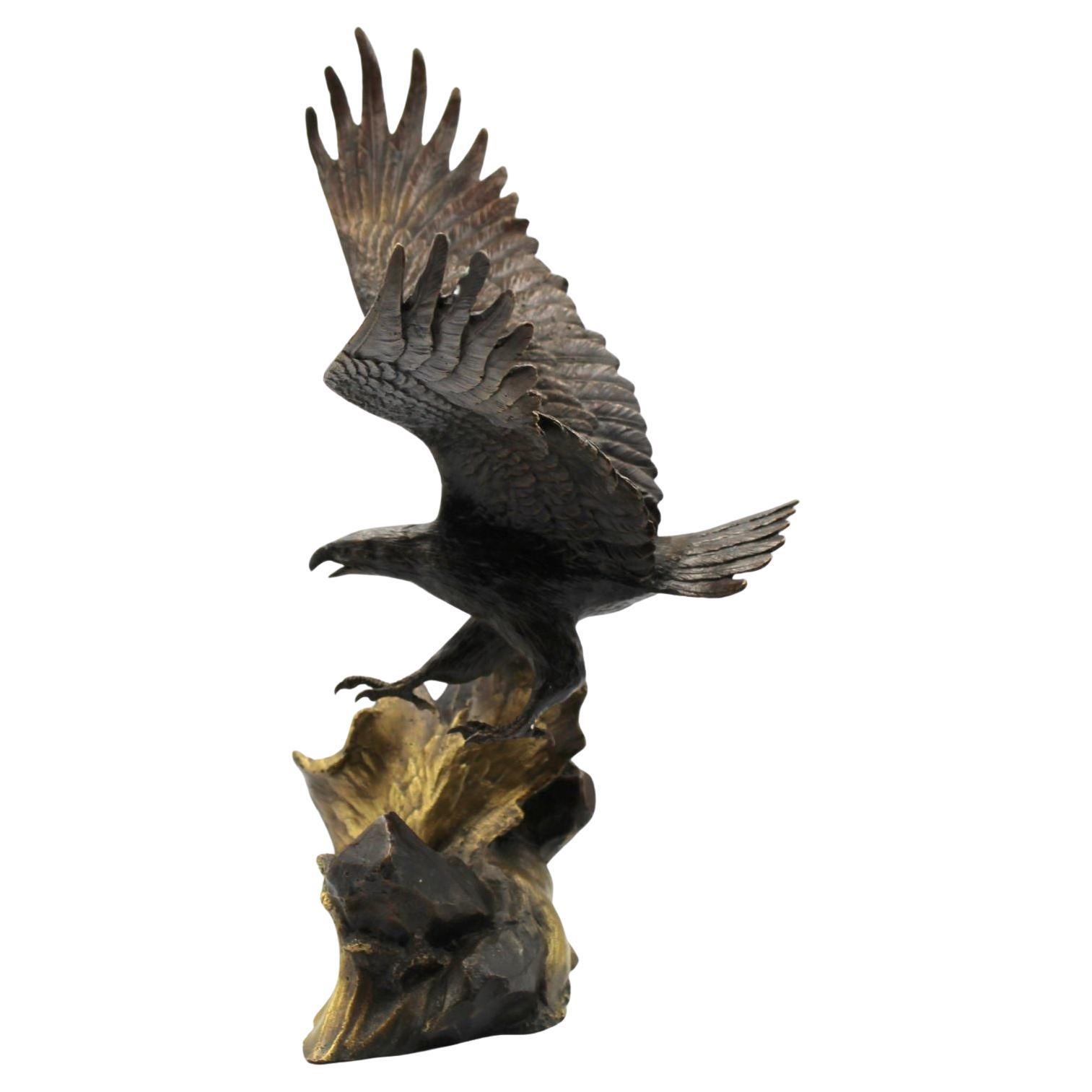 Sculpture d'aigle en bronze "Les ailes de la gloire", Ronald van Ruyckevelt en vente