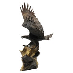 Sculpture d'aigle en bronze "Les ailes de la gloire", Ronald van Ruyckevelt