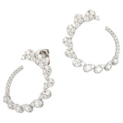 Boucles d'oreilles en or blanc 18K Ailes Diamant pour Elle