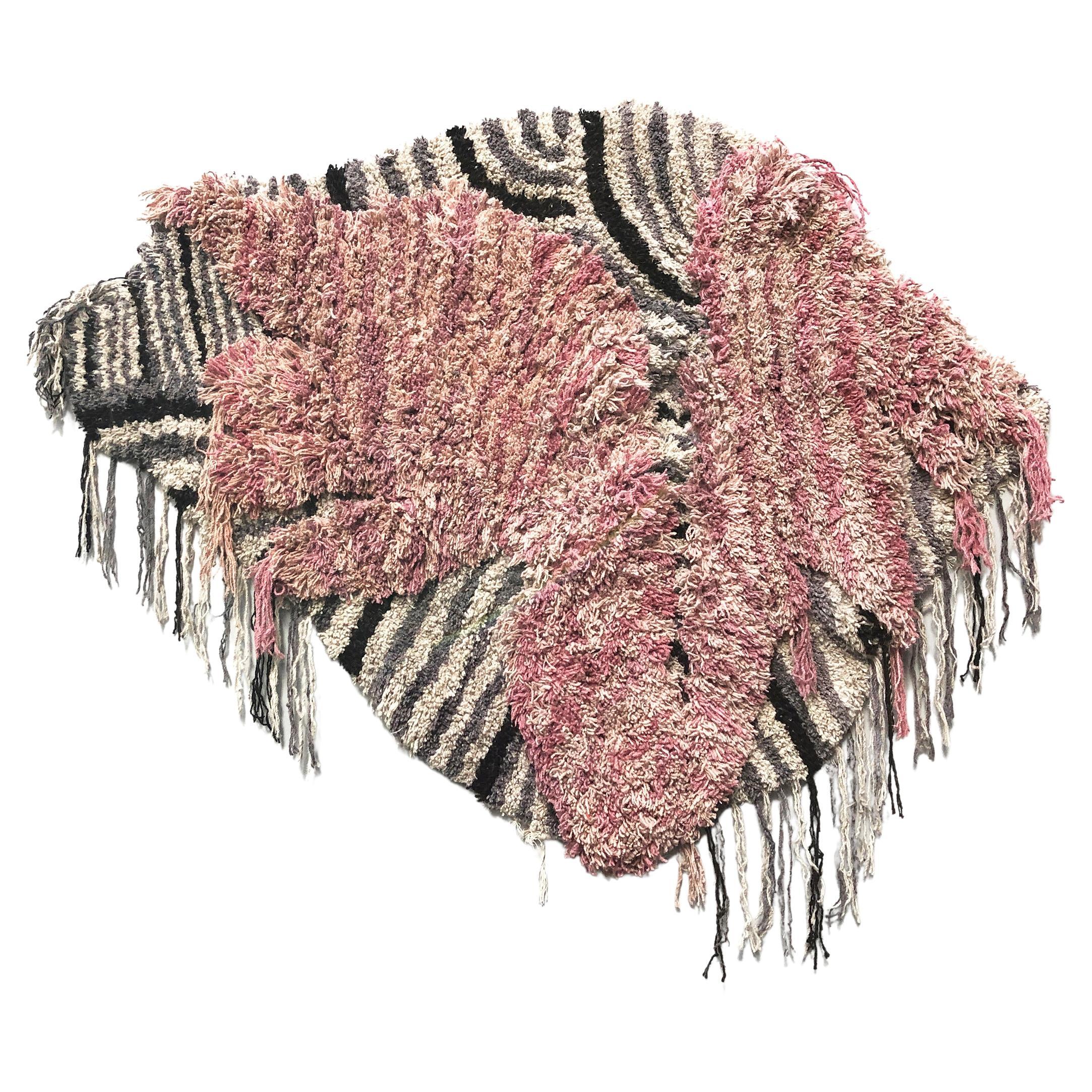 Wings - wool wall carpet hand-knotted in Ethiopia designed by hettler.tüllmann For Sale