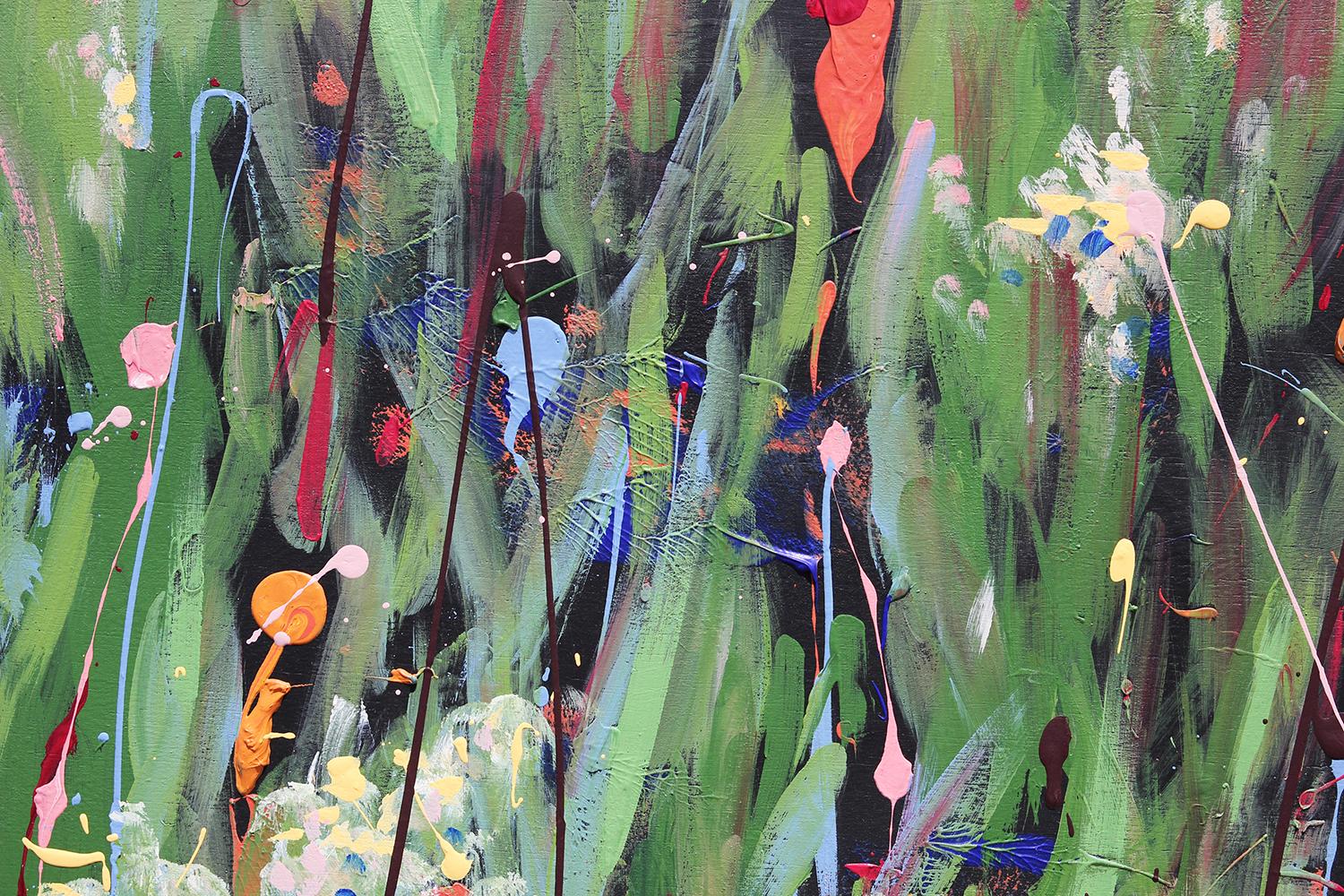 “A Walk on the Wildside” Contemporary Abstract Expressionist Floral Painting 6