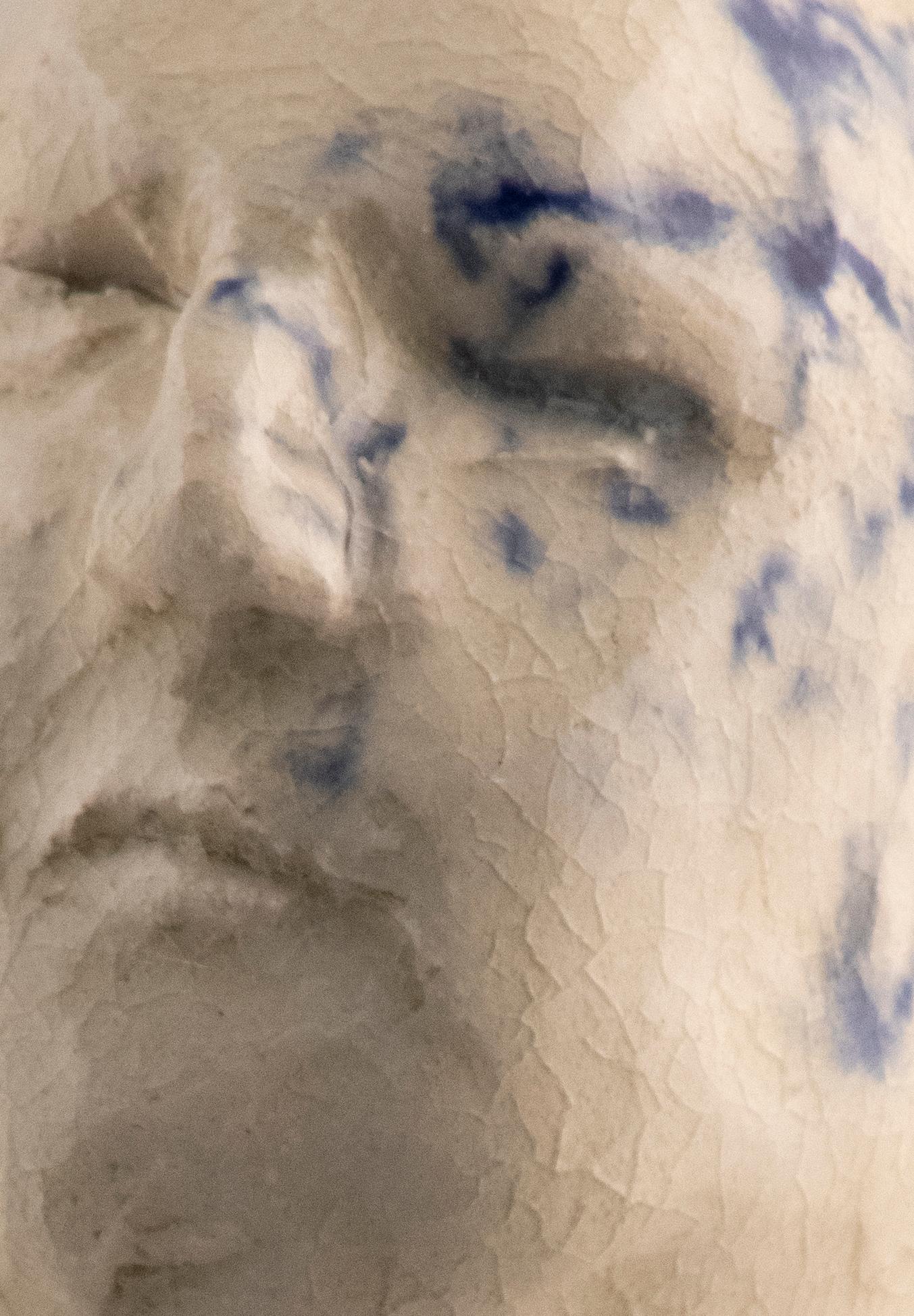 Serie Preocupación, cabeza de gres: 'Duro - Sculpture Contemporáneo de Winifred McNeill