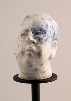 The Worry Series, Stoneware head: 'Resolve'