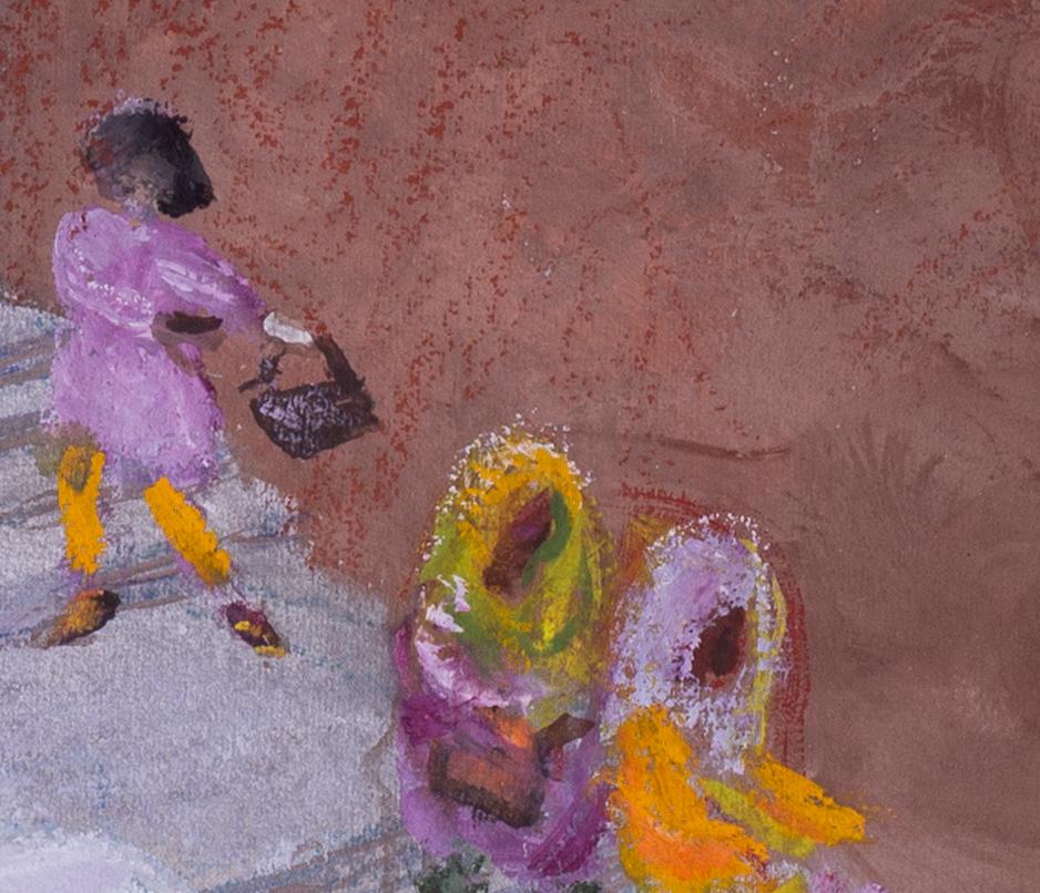 Scuola araba a Chechaouan, Marocco, dell'artista britannica Winifred Nicholson in vendita 1