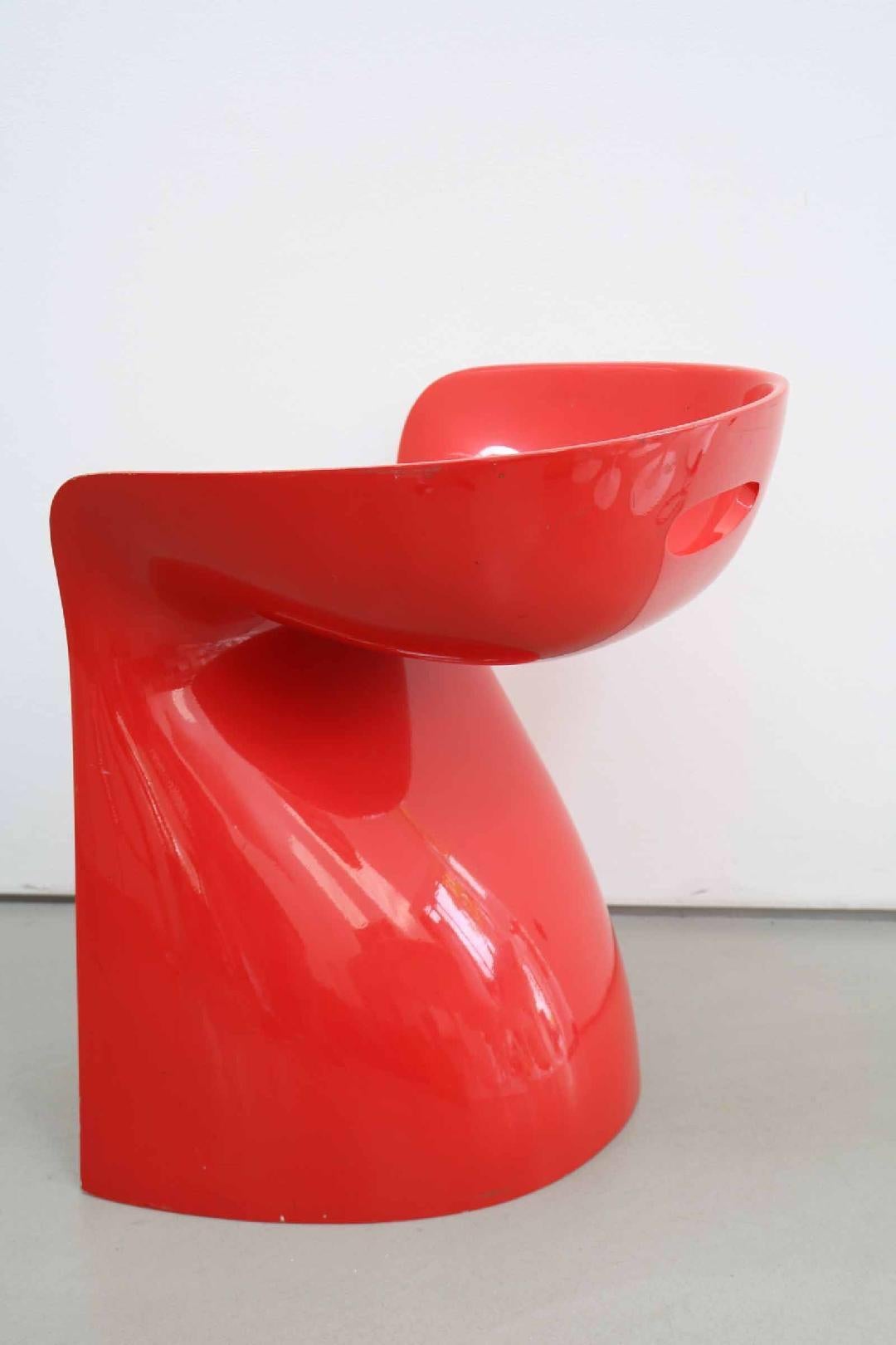 Space Age Winifred Staeb Stool for Form + Life Collection, Germany, 1970s For Sale