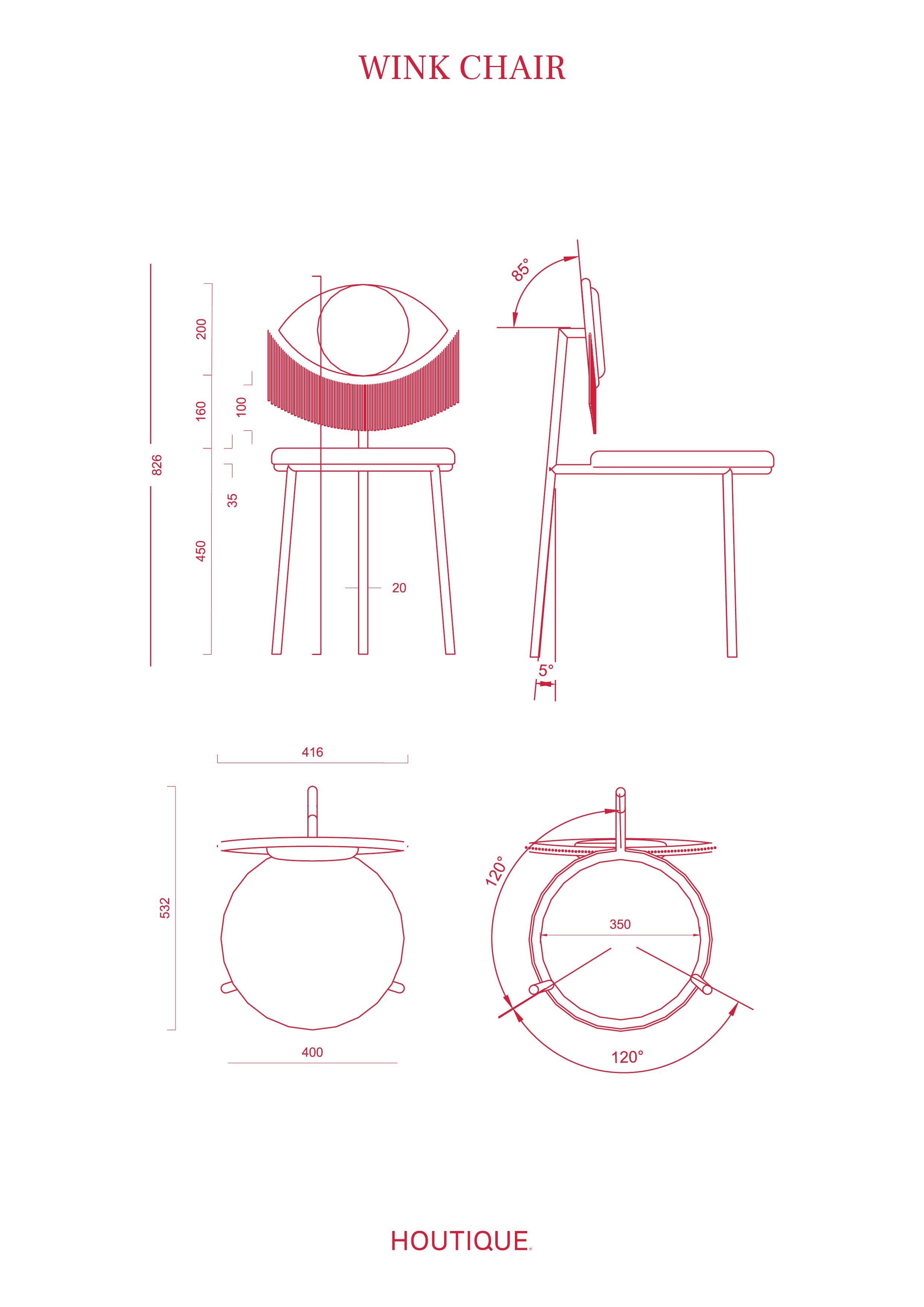 Wink Chair by Houtique, Orange In New Condition For Sale In Madrid, ES