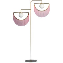 Wink Gold-Plated Floor Lamp  Post-Modernist Style with Pink Fringes