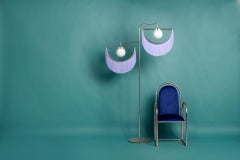 Wink Gold-Plated Floor Lamp Postmodernist Style with Purple Fringes