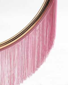 Wink Gold-Plated Pendant Lamp with Pink Fringes