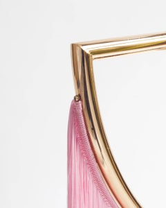 Wink Gold-Plated Wall Lamp with Pink Fringes